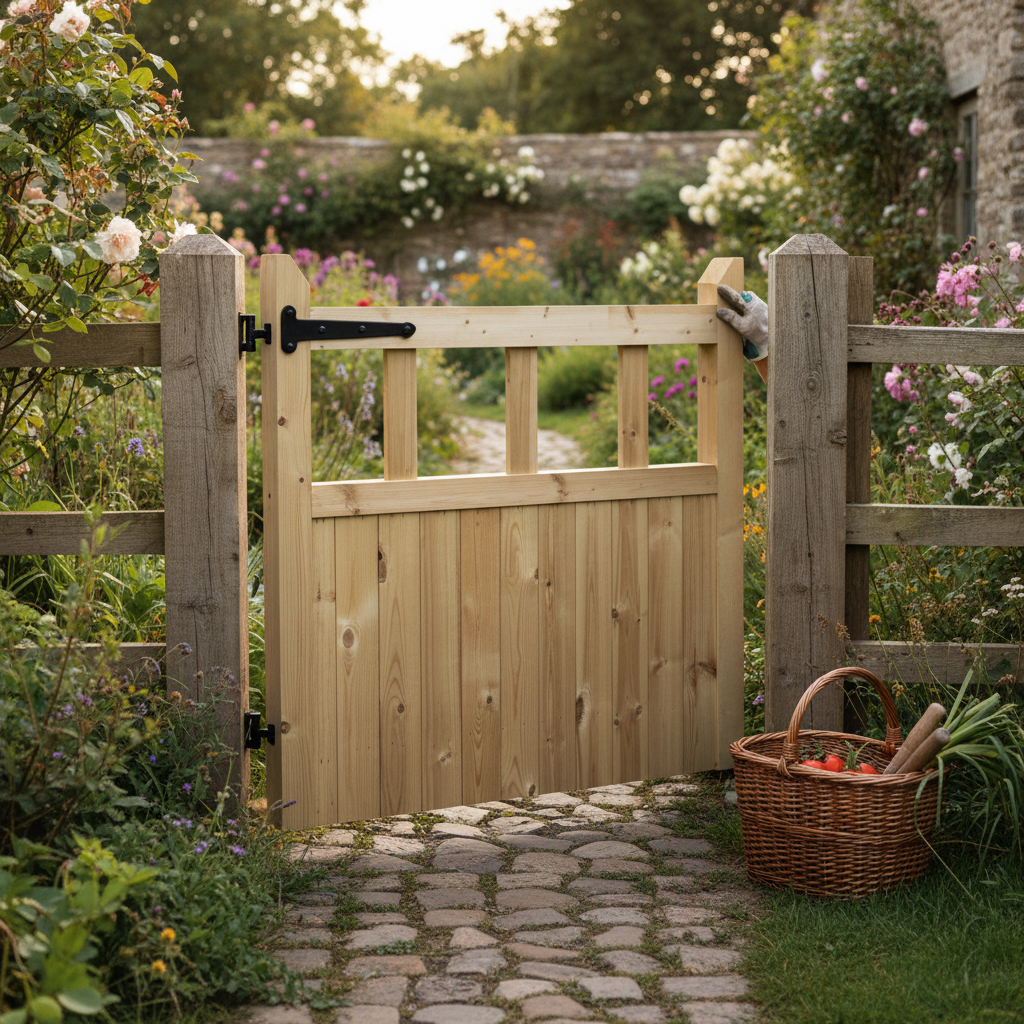 Premium Unfinished Redwood External Gate - Durable and Versatile for Outdoor Spaces - Image 2