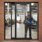 Premium 8ft Grey Aluminium Sliding Doors with Multi Point Locking System and Double Glazing for Enhanced Natural Light