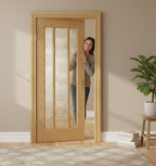 Premium Ogee Profile Oak Architrave for Single Doors - Natural Finish, 2133mm Length