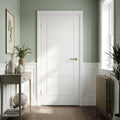 FD30 Fire Rated White Internal Smooth Lifestyle Ladder Door, Moulded Finish