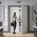 Premium Internal White Primed Elegance Pair Door Set - Sleek Minimalist Design with 35mm Thickness for Modern Interiors