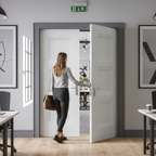 Premium Internal White Primed Elegance Pair Door Set - Sleek Minimalist Design with 35mm Thickness for Modern Interiors