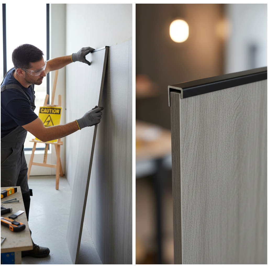 Premium Waterproof Wall Panelling End Cap with Matt Black Finish for High-Traffic Environments