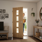 Premium Unglazed Panelled Oak Door with Solid Core and Customized Sizing Options