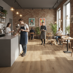 Premium 5mm Embossed Rigid Core Vinyl Flooring with Water Resistance and IXPE Underlay for Comfort and Sound Insulation