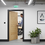 Premium Fully Finished Oak Internal Fire Door with 30 Minute Fire Rating for Enhanced Safety