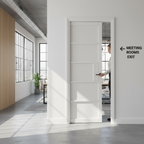 Premium Industrial Style Pocket Door Set with Galvanised Steel Frame and Adjustable Jamb Options for Modern Interiors