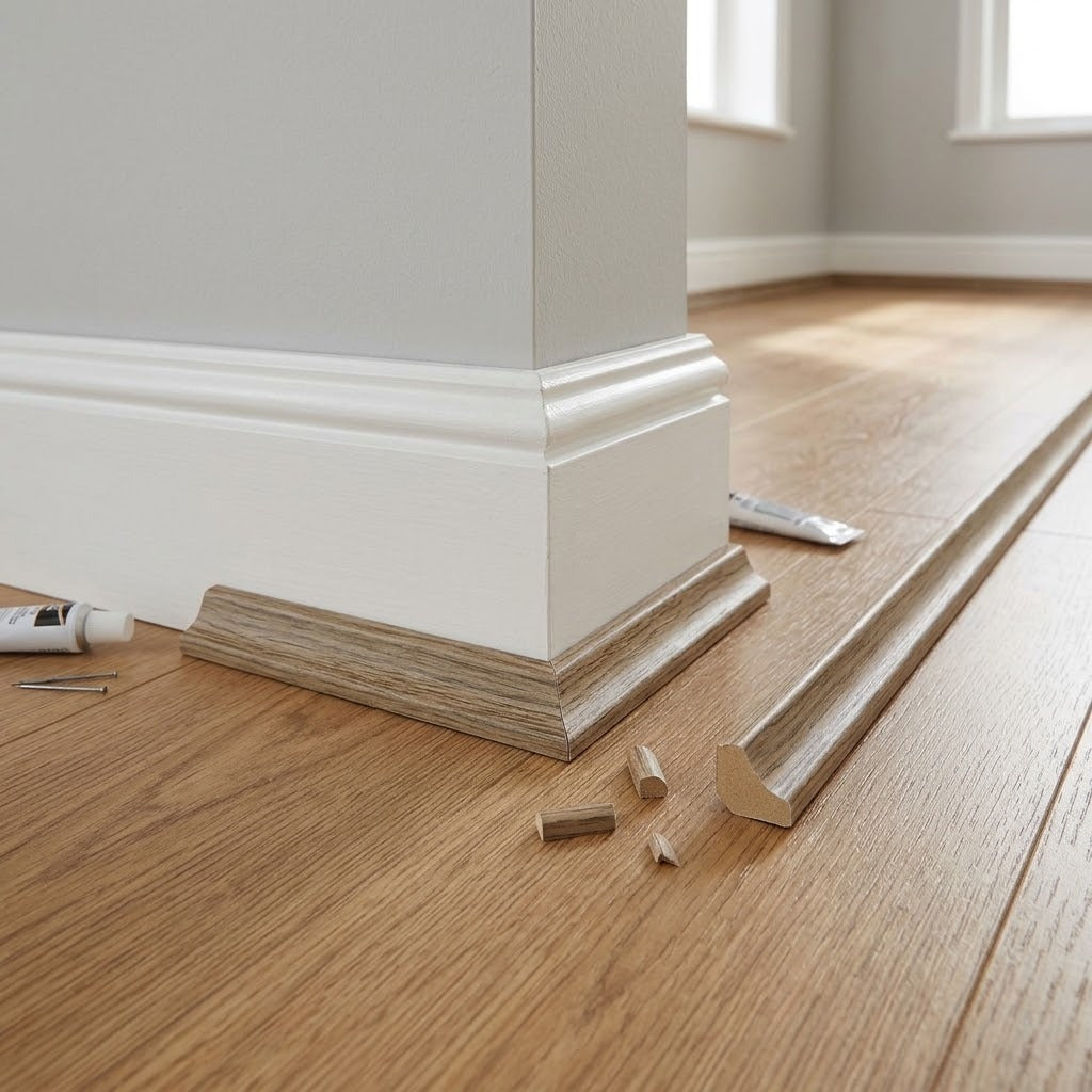 Medium Oak Laminate Scotia Beading 2400mm x 18mm