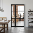 Premium Internal Fully Finished Industrial Studio Sidelight with 3 Clear Glass Panes and Protective Coating