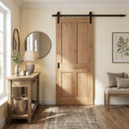 Internal Sliding Door, Rustic Oak, Fully Finished, Victorian 4 Panel Design