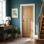Internal Oak Door 1930's 4 Panel Unfinished Made-to-Measure