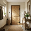 Solid Oak Internal Made-to-Measure Unfinished Rustic Ledged Door