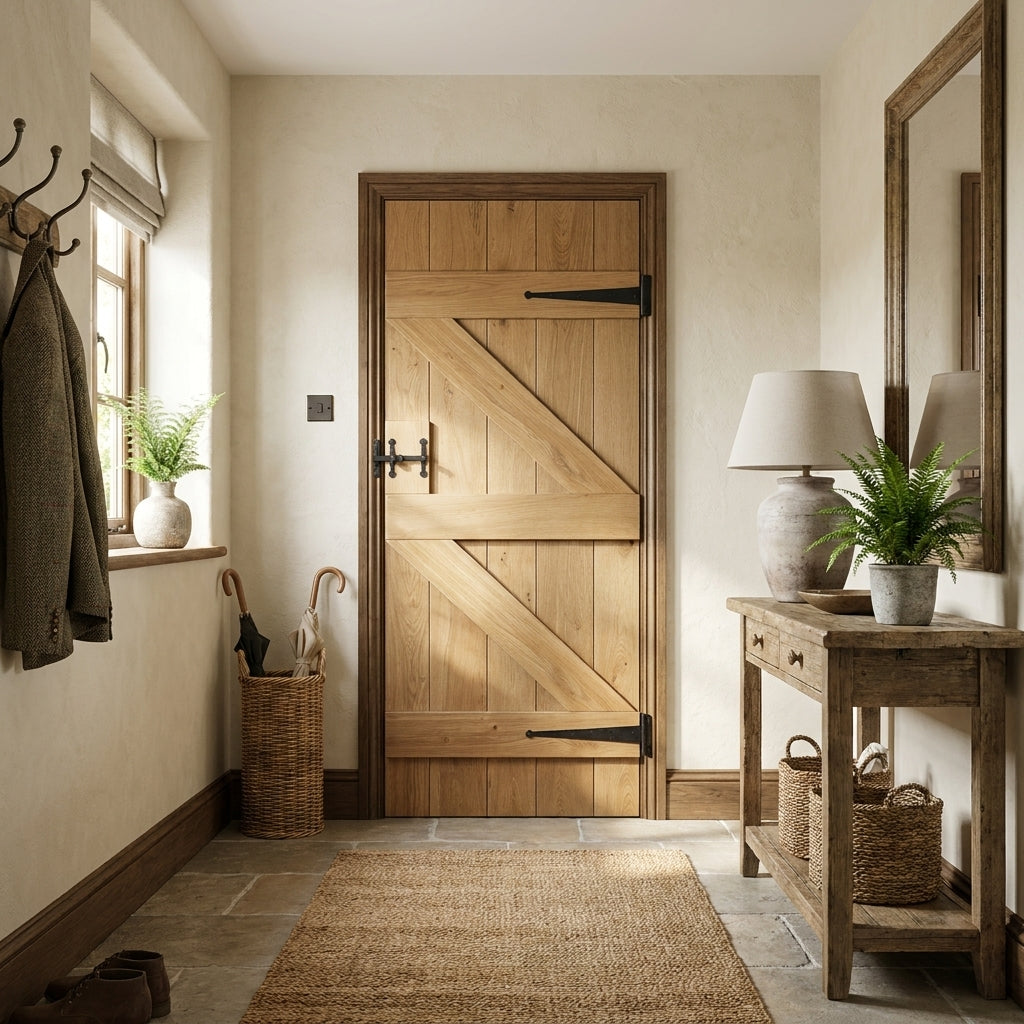 Solid Oak Internal Made-to-Measure Unfinished Rustic Ledged Door