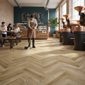Premium 2mm UV Coated Luxury Vinyl Flooring in Herringbone Pattern with Water-Proof Features for High-Traffic Areas