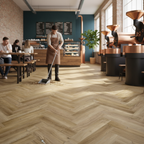 Premium 2mm UV Coated Luxury Vinyl Flooring in Herringbone Pattern with Water-Proof Features for High-Traffic Areas