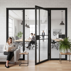 Premium Industrial Style Door Pair with Unique Beading Profile for Contemporary Urban Aesthetics