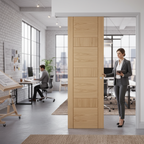Premium Oak Telescopic Pocket Door System with Pre-Finished Surface and 15-Year Guarantee