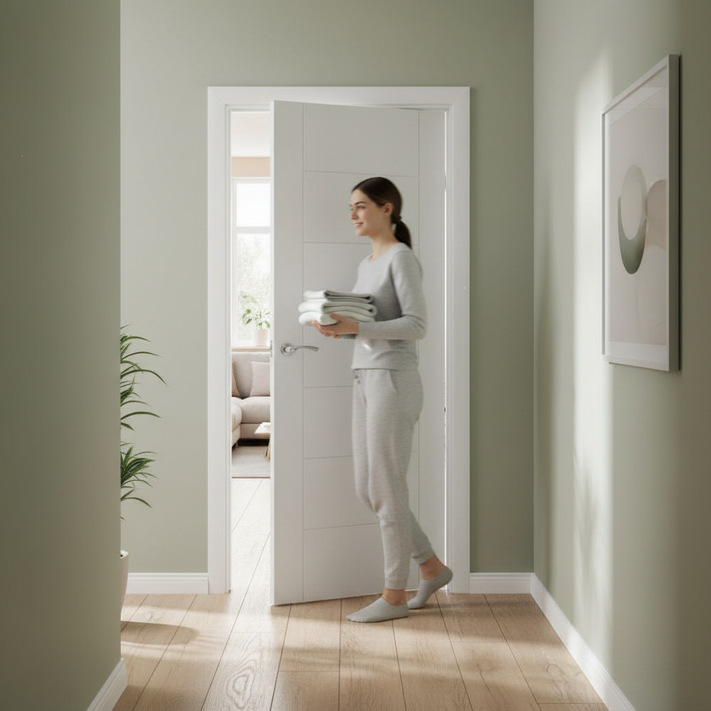 Premium Internal Pedrena Door - 7 Panels, Semi-Solid Core, Primed Finish for Custom Painting - Image 2