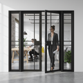 Premium Industrial Room Divider with Clear Safety Glass and Kit Assembly - Dimensions 2031mm Height x 1904mm Width