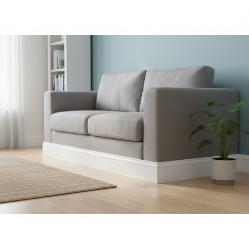 Premium Decorative Skirting Board 2.4m Length, 14mm Thickness, Contemporary Design for Finishing Edges