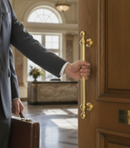 Premium Reeded Grip Pull Handle with Ball Finials for Heavy Duty Use in Commercial and Domestic Settings - 494mm Overall Length