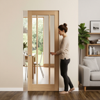 Premium Clear Glazed Flush Pocket Door Set with Space-Saving Design and 15-Year Guarantee