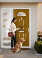 Premium External Glazed Fire Door Set with Sidelight - 30 Minute Fire Resistance and Multipoint Locking System