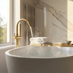 PVC Gloss Waterproof Wall Panelling Marble Gold 2400mm x 1000mm - detail view