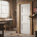 Premium 3 Panel Internal Fire Door with Decorative Mouldings, Solid Core Construction, Fire Rated for 30 Minutes