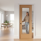 Premium Clear Glazed Pocket Door Set with Galvanised Steel Frame and Adjustable Jambs for Elegant Space Solutions