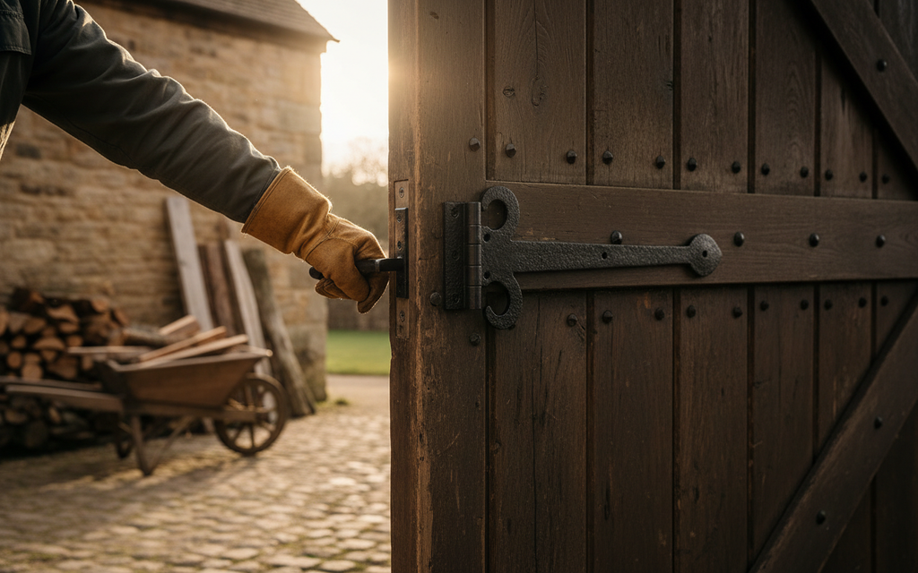 Premium Antique Black External Sword Hinge Front for Traditional Aesthetics in Home Decor