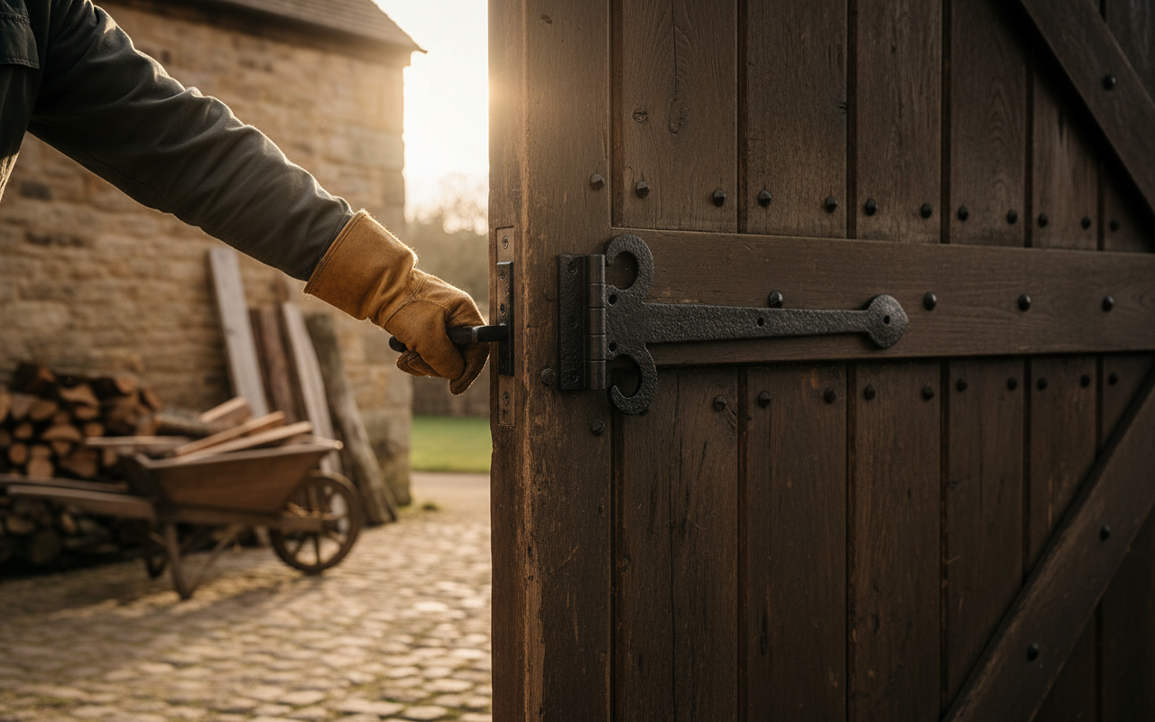 Premium Antique Black External Sword Hinge Front for Traditional Aesthetics in Home Decor