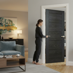 Premium Brushed Black Oak Internal Door with Solid Core, FSC Certified, 10-Year Guarantee
