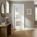 Made-to-Measure White Internal Door with 3 Light Obscure Glass, Primed Finish
