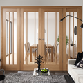 Premium Clear Glazed French Double Doors with Matching Side Panels for Stylish Room Dividers