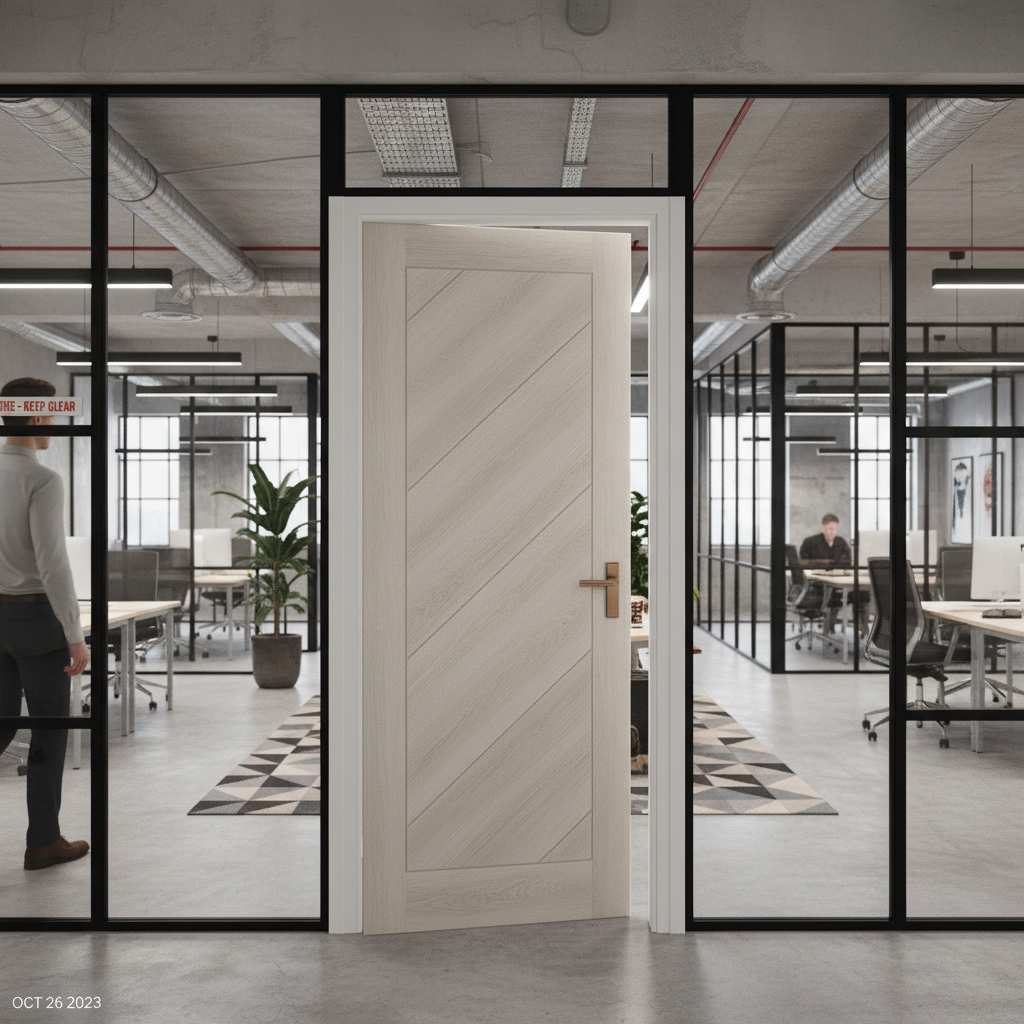 Fully Finished Internal Endure Laminate FD30 Fire Door with 30 Minutes Fire Resistance and Elegant Ivory Finish - Image 2