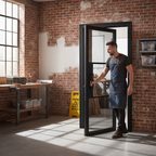 Premium 3L Internal Door with Tinted Glass and Solid Engineered Core for Durability