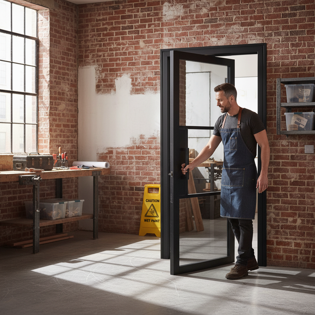 Premium 3L Internal Door with Tinted Glass and Solid Engineered Core for Durability