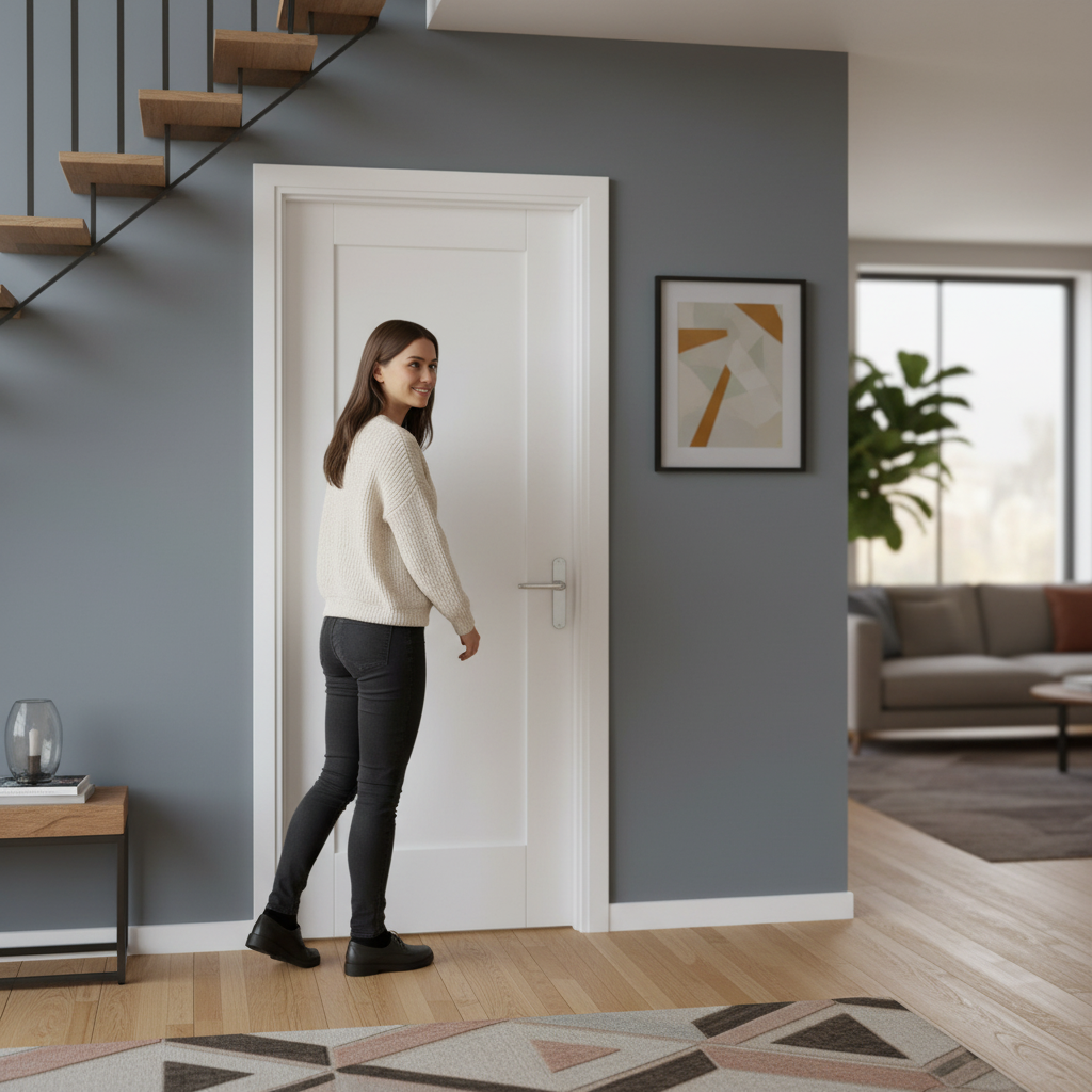 Premium Internal White Pattern 10 Door - Solid Core, Primed for Finishing, Customizable Size Options - Image 2