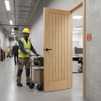 Premium Fully Finished Oak Fire Door with FD30 Fire Rating and Engineered Construction - 10 Sizes Available
