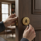 Premium Antique Brass Lock Escutcheon with Concealed Fix Screw for Fire Rated Doors and Commercial Use