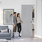 Premium Light Grey Flush Pocket Door Set with No Bottom Track and Space-Saving Design for Smooth Operation