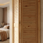 Internal Bi-fold Open Louvre Wardrobe Door Set 28mm in Clear Pine - detail view