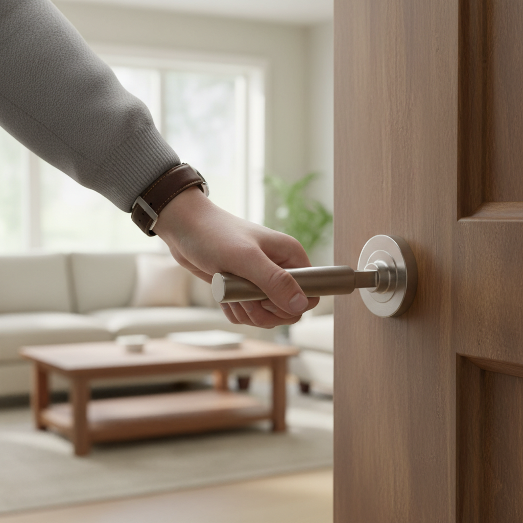 Premium Lever Door Handle on Rose - Satin Nickel Finish with Concealed Fix and 25-Year Guarantee for Modern Doors