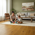 Premium 14mm UV Lacquered Engineered Real Wood Flooring - High-Quality Oak with Brushed Finish for Timeless Elegance
