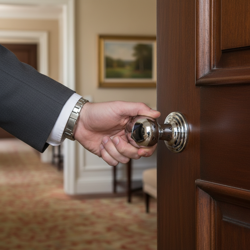 Premium Oval Round Mortice Door Knob on Elegant Tiered Rose with 10 Year Mechanical Guarantee and Fire Door Rating