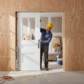 Premium Internal White Primed 2 Panel 1 Light Door Pair for Elegant Home Interiors