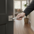 Premium Minimalist Square Rose Lever Door Handle - Sleek Design with Durable Construction and Comfortable Grip