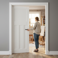 Premium Internal White Primed 1930's Inspired 4 Panel Pair Door Set with Door Pair Maker for Timeless Elegance