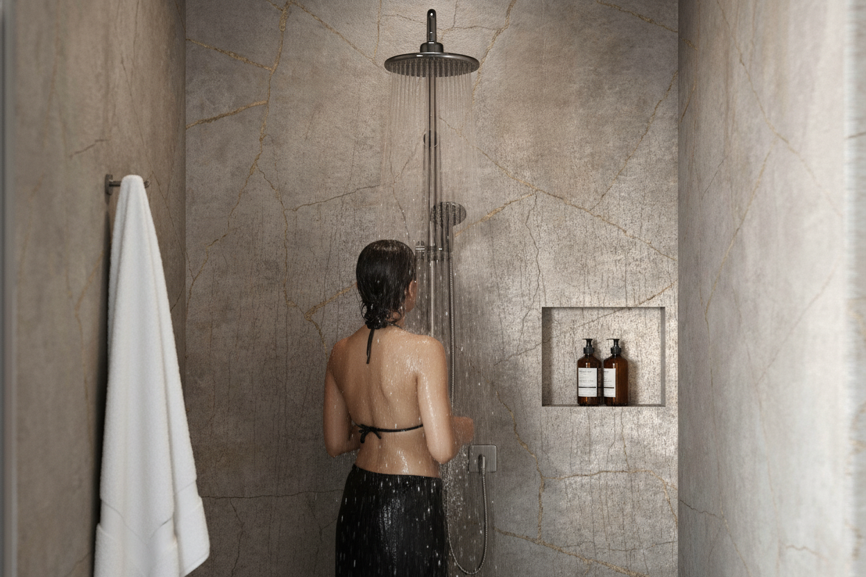 Premium Waterproof Wall Panelling 2420 x 600mm - Durable Stone Effect for High-Moisture Environments - Image 2